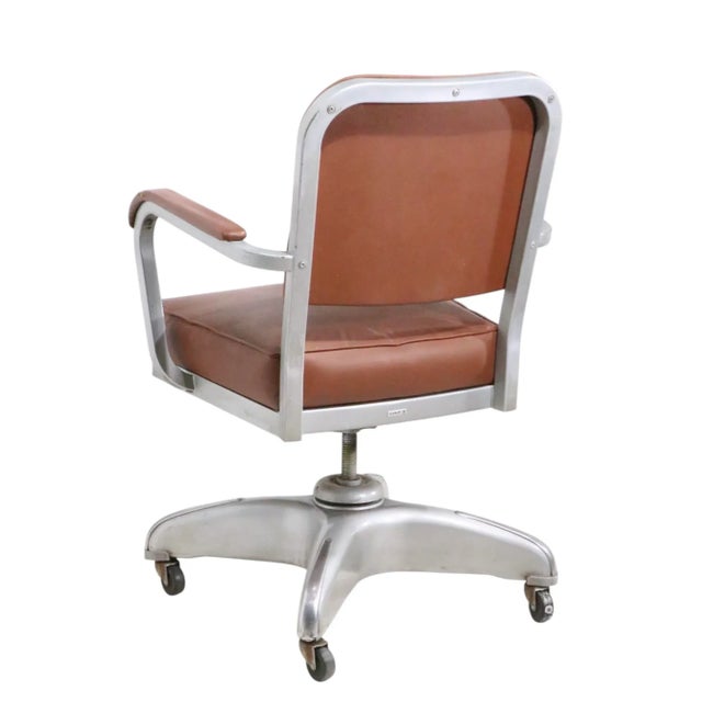 Industrial Mid 20th Century Swivel Tilt Office Desk Chair by Cole For Sale - Image 12 of 13