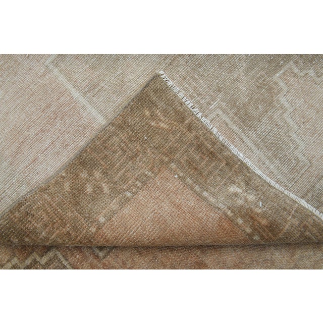 1970s Vintage Turkish Handmade Wool Cotton Terracotta Runner Rug For Sale - Image 9 of 11
