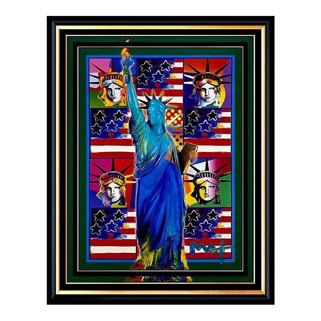 GOD BLESS AMERICA: 5 LIBERTIES, Peter Max For Sale