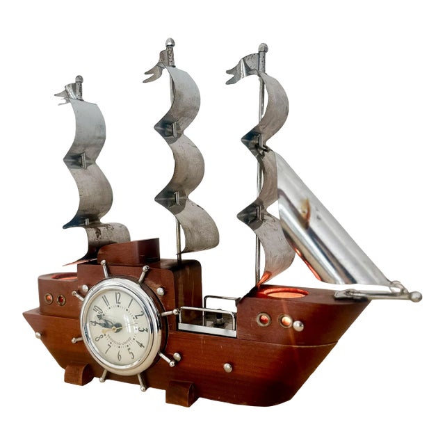 1960s Ship Clock and Night Light by United Clock Corp | Chairish