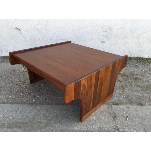 Sculptural Solid Walnut Coffee Table by Brown Saltman – Gerald McCabe Design, Rare Model 257 For Sale - Image 10 of 10