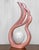 1970s Vintage Art Deco Flamingo Mauve Pink Porcelain Orb Table Lamp For Sale - Image 5 of 9