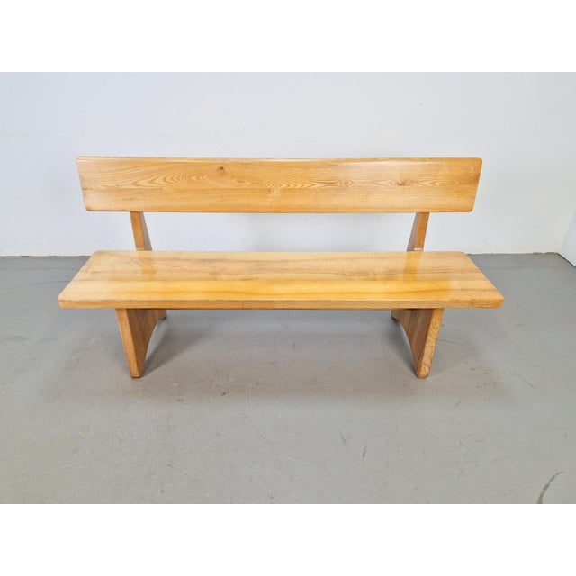 1960s Vintage Ash and Elm Bench, Denmark, 1960s For Sale - Image 5 of 11