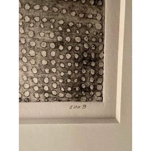 "Abstract 3" Abstract Etching and Mezzotint by Victoria Burge, Framed For Sale - Image 4 of 6