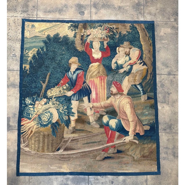 This remarkable antique tapestry dates to the 17th century and is attributed to Brussels, one of the most important...