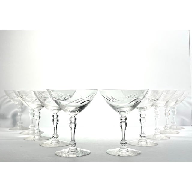Tiffin Franciscan “Surf” Set of 10 Coupe Champagne Glasses 5 1/4” 6oz Excellent condition. No chips, cracks, or fleabites....