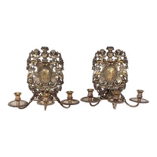 Pair of Charles I Style Sconces, England Circa 1850 For Sale