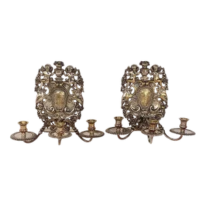 Pair of Charles I Style Sconces, England Circa 1850