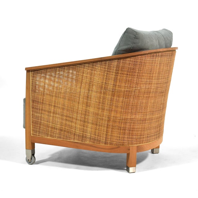 Pair of Flexform "Mozart" Lounge Chairs & Ottomans/Tables For Sale - Image 9 of 12