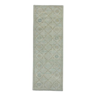 Turkish Oushak Runner Rug 2'10" x 14' #17830 For Sale