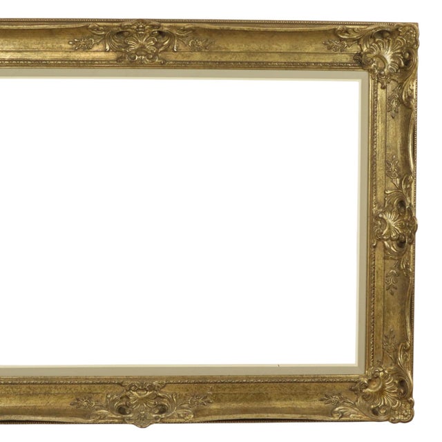 Wood Large Baroque Gilded Frame, 1950s For Sale - Image 7 of 18