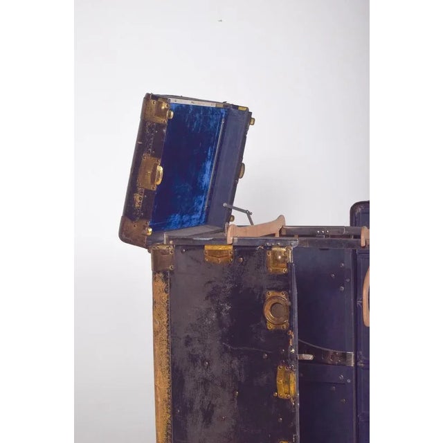 Antique Holdall Covered in Black Leather, 1890s For Sale - Image 9 of 18