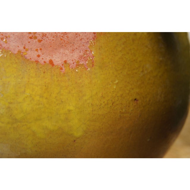 Yellow Antique French Ochre Terracotta Olive Oil Jar Jug Amphora Vase Vessel For Sale - Image 8 of 12