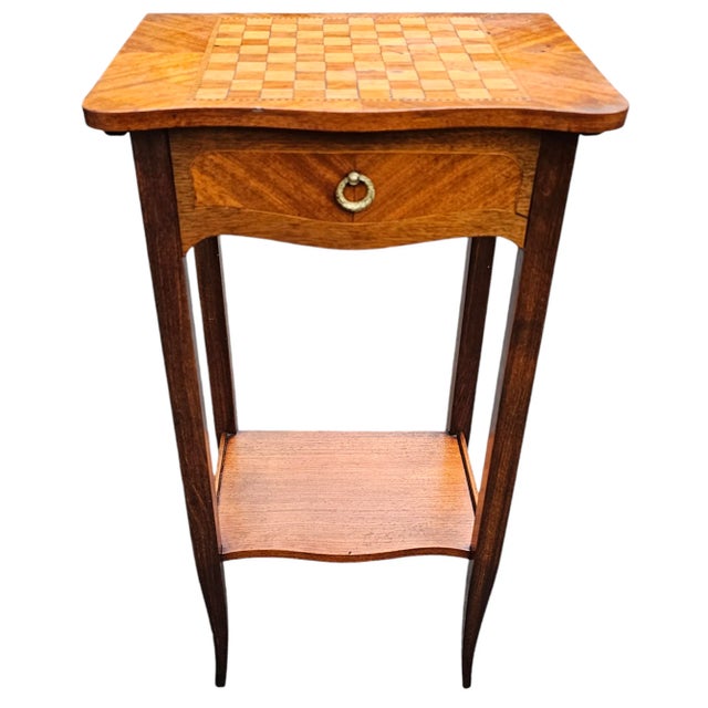 Antique Early 19th Century Louis XVI French Marquetry Ladies Game, Desk, Dressing Table For Sale In Washington DC - Image 6 of 12