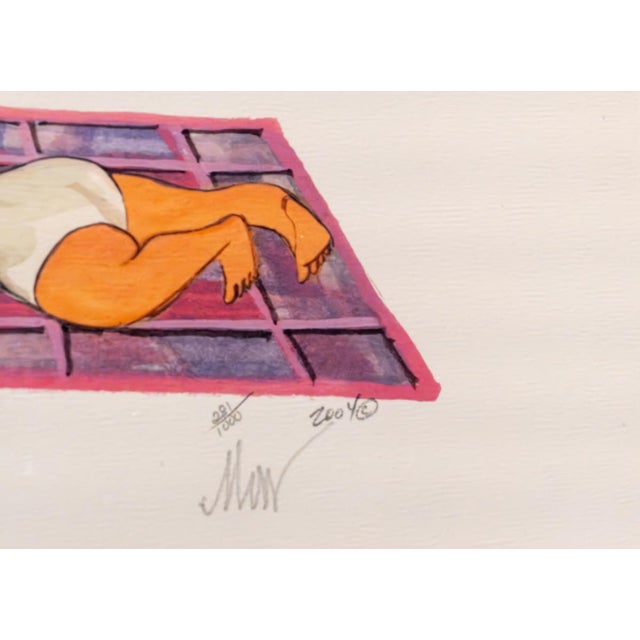 Contemporary Late 20th Century P. Buckley Moss Signed Limited Edition "August's Baby" - Custom Framed With Uv Glass For Sale - Image 3 of 6