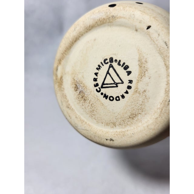 Vintage Biolina Italy Art Pottery Vase Splatter Drip For Sale In San Francisco - Image 6 of 8