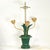 Vintage Floral Tulip Table Lamp – Hand-Painted Metal Tole Style Accent Lamp For Sale In New York - Image 6 of 9
