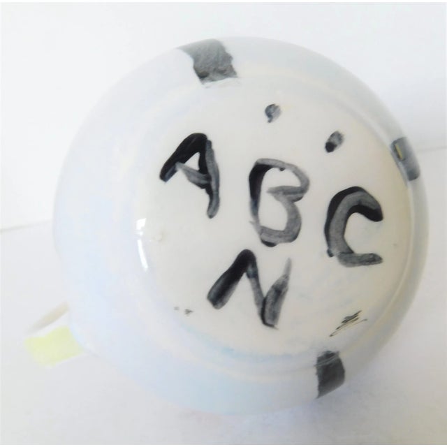 White 1970s Vintage Ceramic Artist-Signed Farmhouse Tree Creamer For Sale - Image 8 of 12