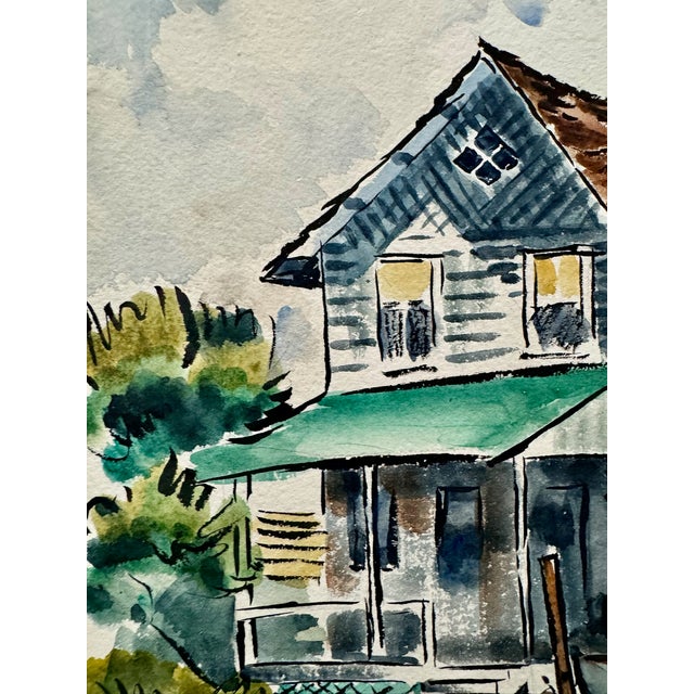 Original watercolor on paper by Henry Emil Salloch, also known as Heinz Emil Salloch, the German-born American artist and...