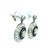 1910s Belle Époque Platinum Diamond & Sapphire Target Drop Earrings Circa 1915, Pair For Sale - Image 5 of 12