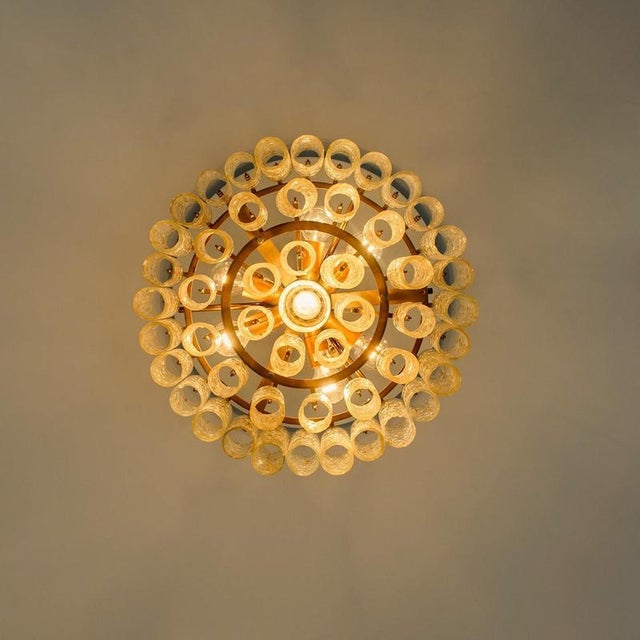 Doria Gold Flakes Glass and Brass Chandeliers, 1960s For Sale - Image 10 of 18