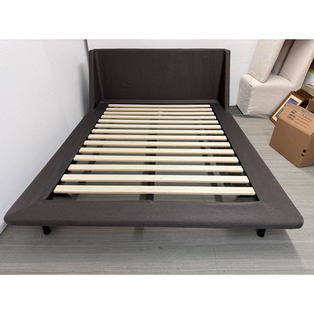 Design Plus Gallery presents a Queen Size Nook Bed Frame from Blu Dot. The curved, upholstered in their Gray fabric...
