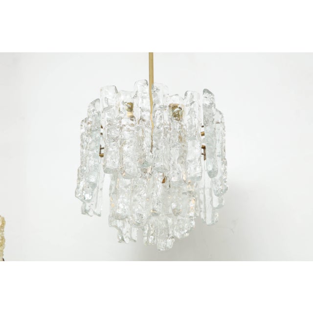 1960s Kalmar Ice Glass Chandelier For Sale - Image 9 of 10