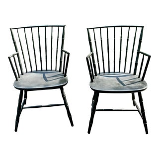 Nichols & Stone Birdcage Windsor Chairs - Set of 2 For Sale