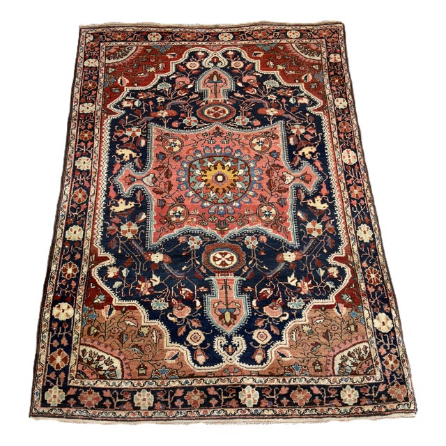 Malayer Floral Medallion Rug by Ignoto for Ignoto For Sale