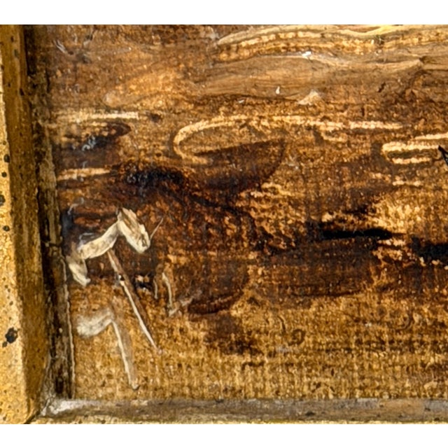 Gold English Victorian Seascape of Boys Shrimping, Attributed to Matthew Thompson For Sale - Image 8 of 16