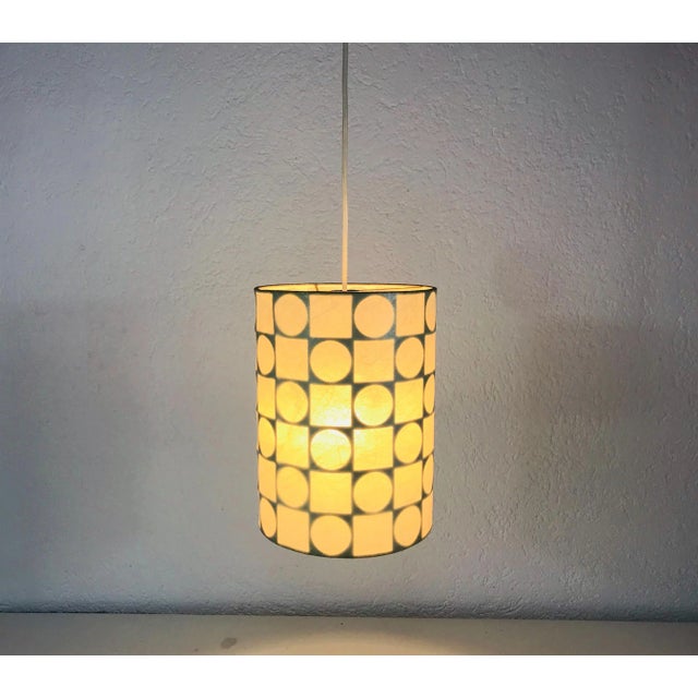 Beige Mid-Century Modern Cocoon Pendant Lamp from Goldkant, 1960s For Sale - Image 8 of 9