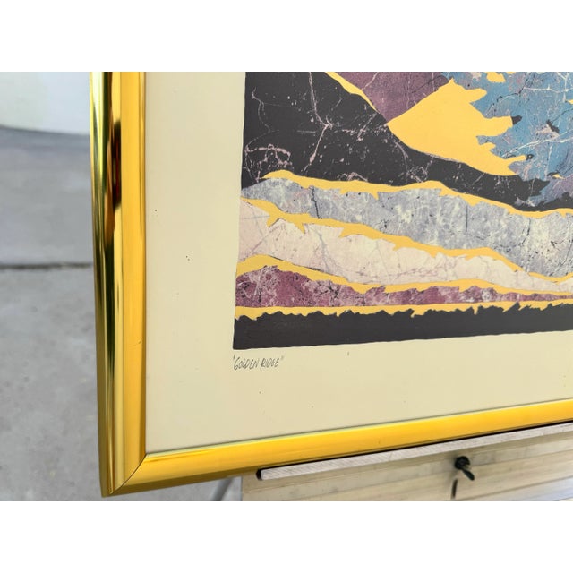 Amethyst Purple Valley Mid-Century Figurative Landscape For Sale - Image 8 of 9