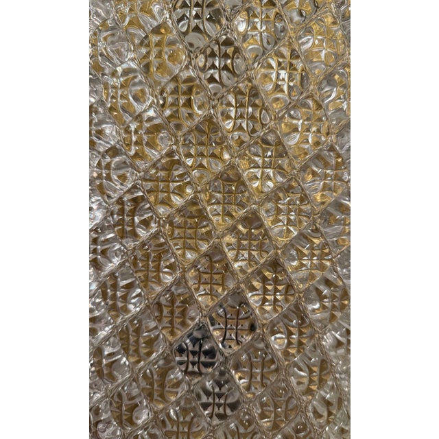 Vintage Italian Single Murano Glass & Brass Wall Sconce For Sale - Image 4 of 7