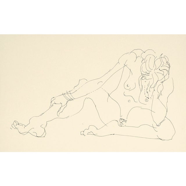 Postmodern Single Female Nude - Original Line Drawing For Sale - Image 3 of 5