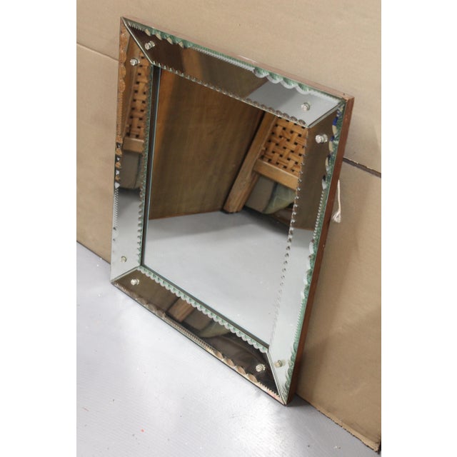 Venetian Rectangular Wall Mirror For Sale - Image 4 of 12