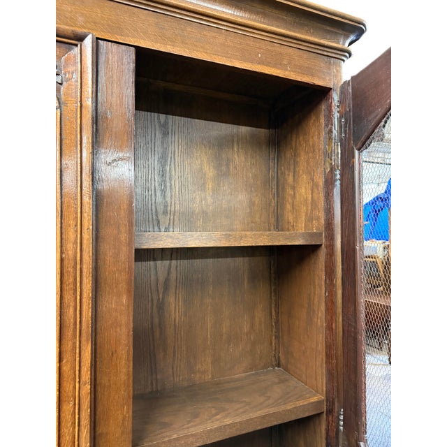 Wood 18th Century French Oak Carved Bookcase, Île-De-France C1780 For Sale - Image 7 of 9