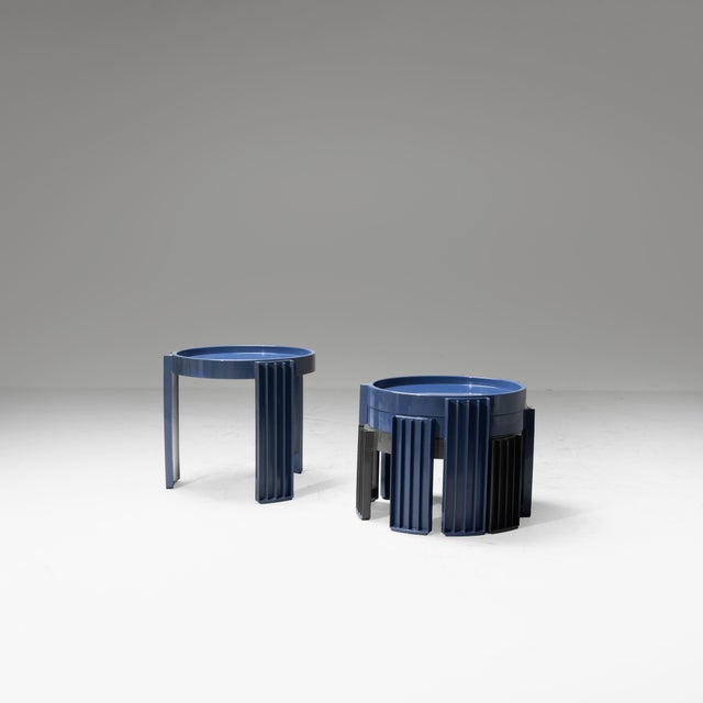 Marema Stackable Coffee Tables by Gianfranco Frattini for Cassina, 1960s, Set of 4, in Restored conditions. Designed 1960...