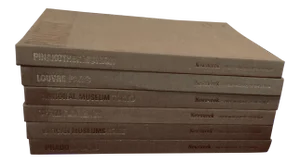 Books - Taupe Cloth Cover - Vintage "Great Museums of the World" Book Series - Set of 6