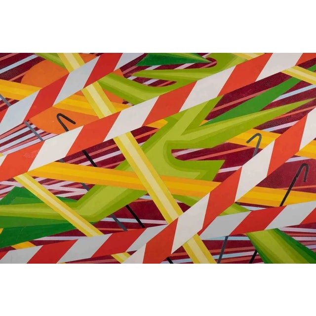 Modern Leo Guida, Abstract Composition, Oil on Board, 1970s For Sale - Image 3 of 4