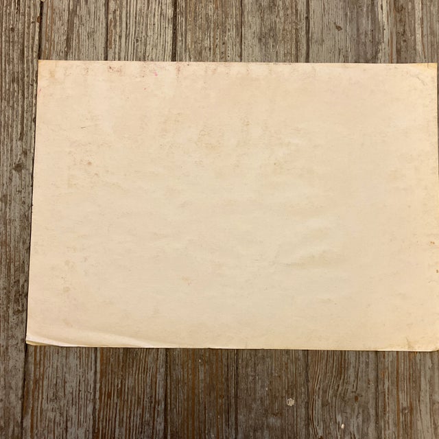 1950s 1950’s Original Modernist Coastal Seascape Gouache Painting For Sale - Image 5 of 6