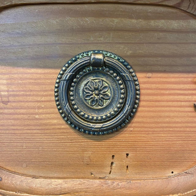 Swedish Gustavian Scrubbed Pine Hand Carved Chest of Drawers For Sale - Image 4 of 18