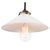 Mid-Century French White Mat Opaline Glass & Brass Pendant Light For Sale - Image 12 of 14