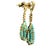 2000 - 2009 Italian 18k Gold Turquoise and Diamond Drop Earrings, Pair For Sale - Image 5 of 11