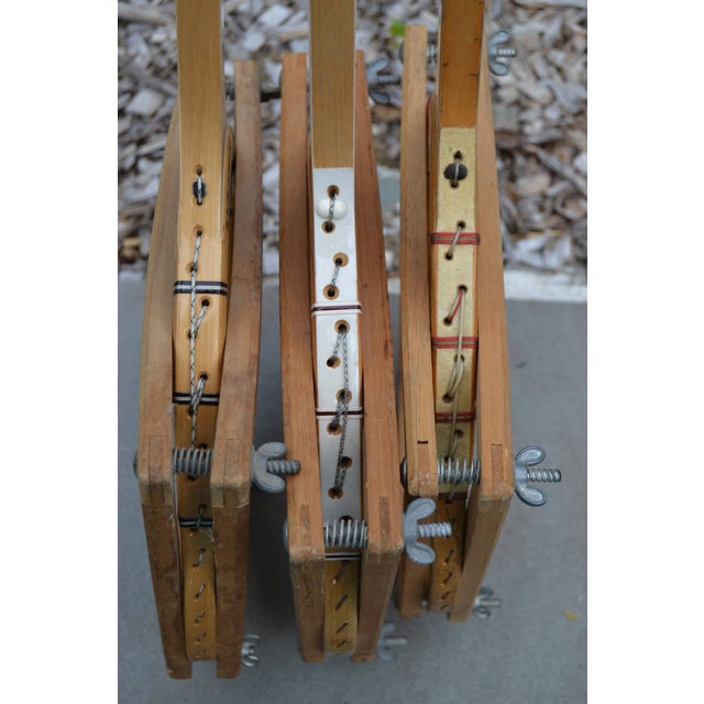 Brown Mid 20th Century Wilson Wooden Tennis Racquets With Presses - Set of 3 - For Sale - Image 8 of 16