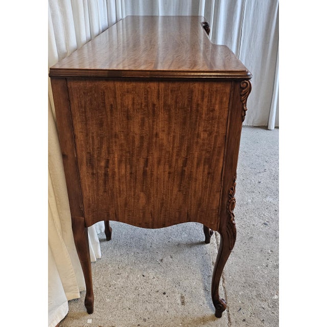 Burl Wood / Veneer Sideboard Buffet, Louis XV Style, 1930's Sideboard Cabinet For Sale In Los Angeles - Image 6 of 18