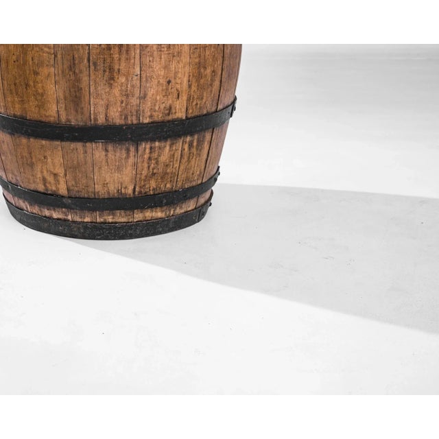 1910s French Wooden Barrel Table For Sale - Image 4 of 4