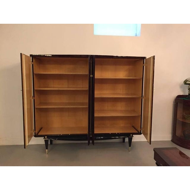French Art Deco Bedroom Set - Bed, Nightstands and Armoire For Sale - Image 9 of 10