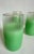 Vintage Green Blendo Frosted Glass Tumblers With Gold Rims - Set of 5 For Sale In Los Angeles - Image 6 of 9