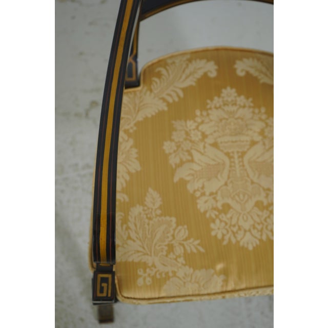 Quality Regency Style Black & Gold Finish Chair For Sale - Image 9 of 18