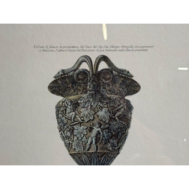 Giovanni Battista Piranesi Style, Framed Antique Vase Engravings, 1970s For Sale - Image 14 of 17